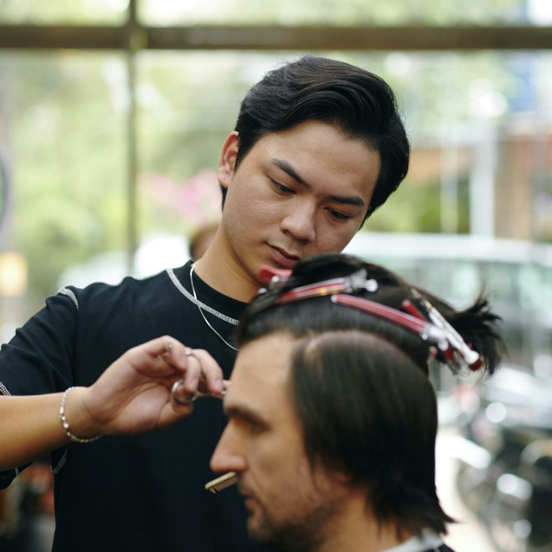 Man Getting Haircut